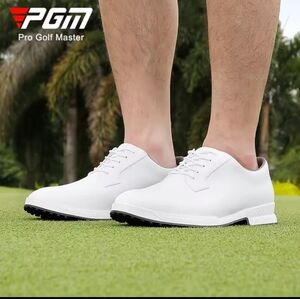 Men's White Oxford Golf Shoes